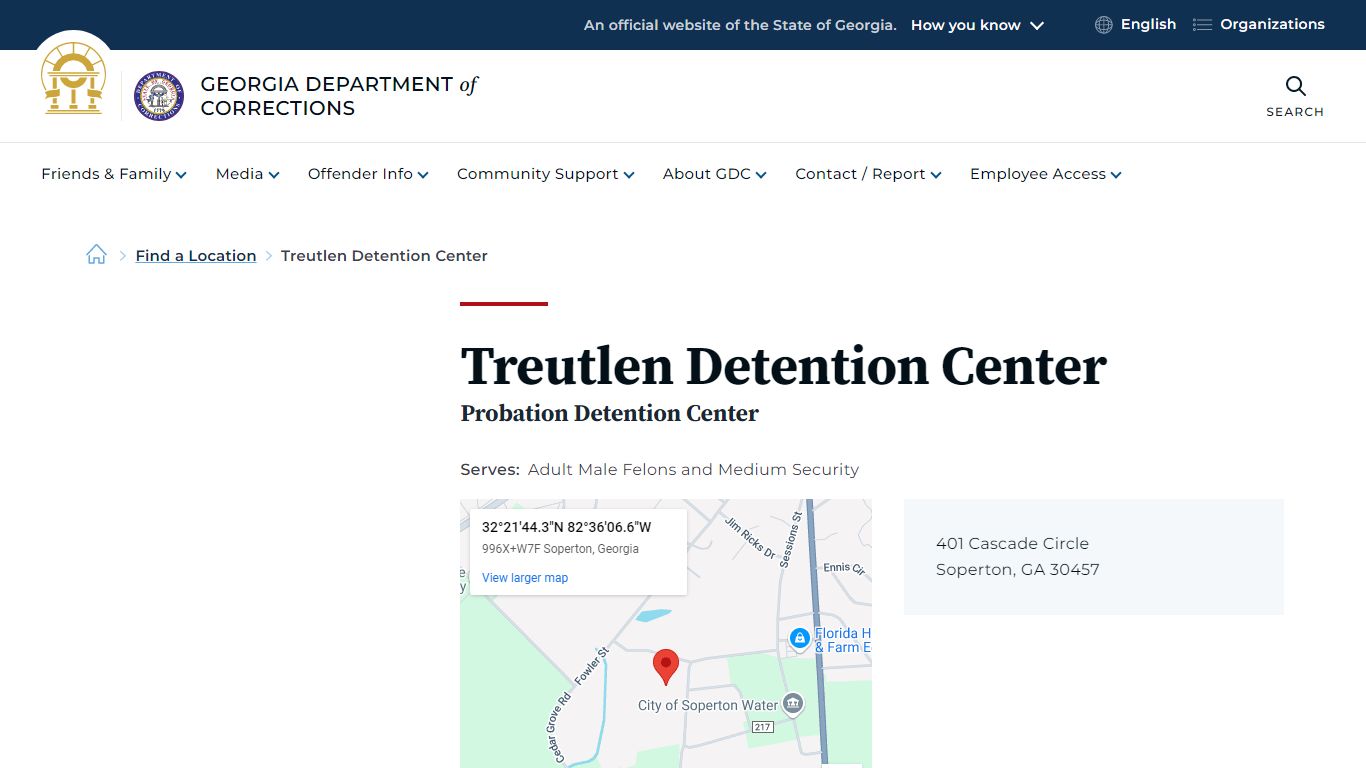 Treutlen Detention Center - Georgia Department of Corrections