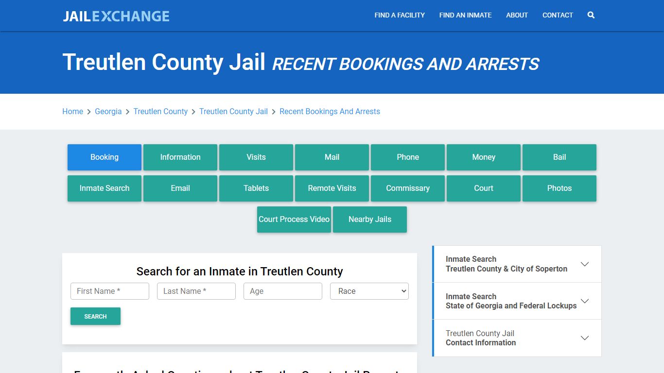 Treutlen County Jail Recent Bookings And Arrests - Jail Exchange